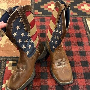 Womens Durango label rebel American flag western boot